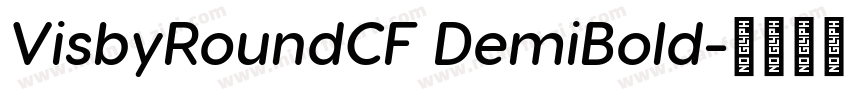 VisbyRoundCF DemiBold字体转换